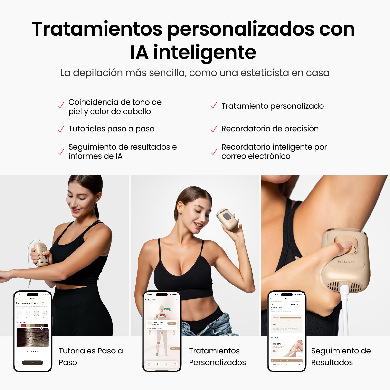 2026 Nuevo modelo Depiladora Laser para Mujer, Pulsos Duales 78W Potente 22J y Tecn IGBT, Depilación láser con Sapphire Ice 4 °C, Indolora, Eficaz, Permanente, Adecuado para bikinis y axilas