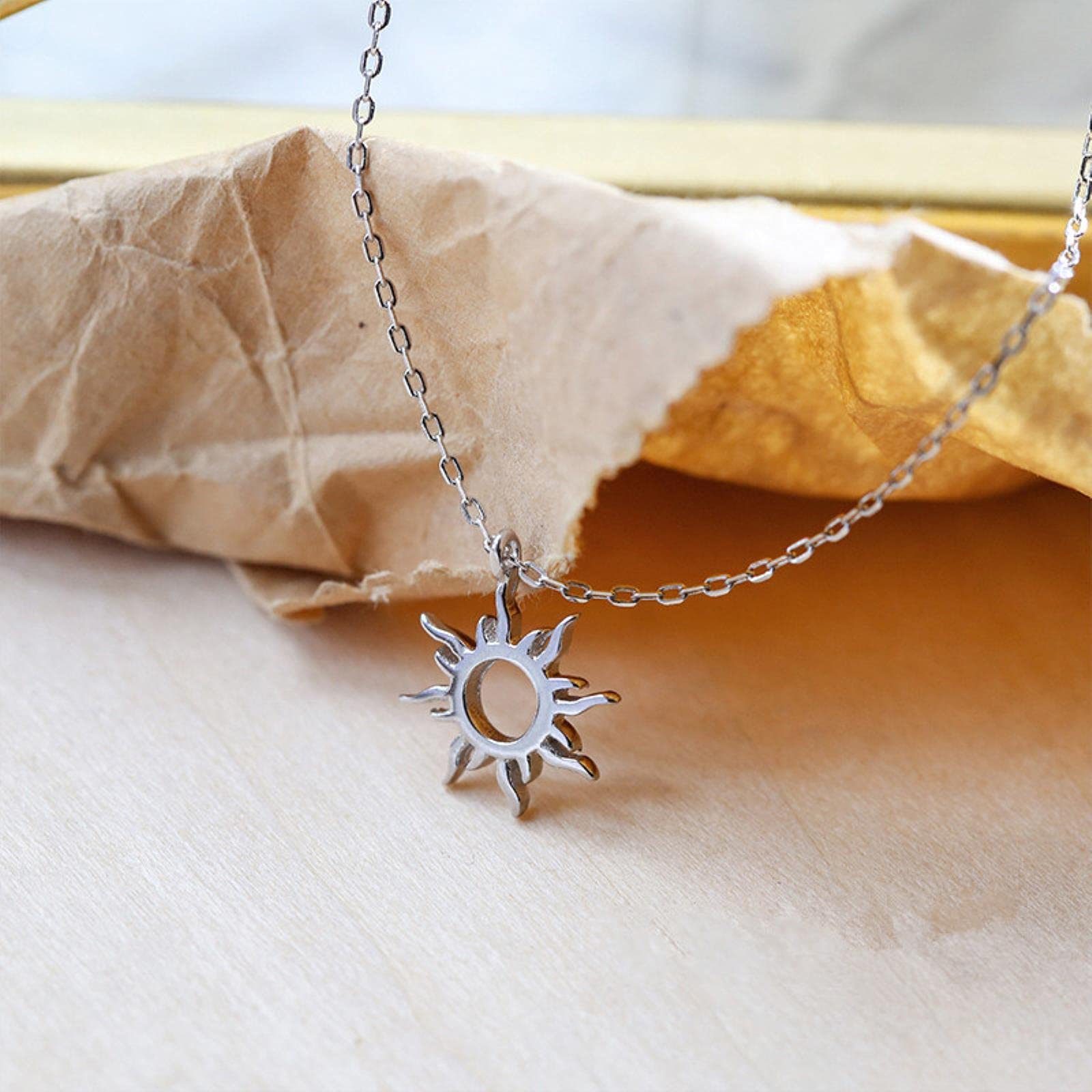 Collier déclaration à ciel ouvert ton argent Lucky neuf avec