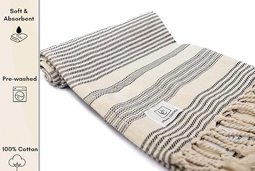 Vista 13 de Juego de 2 toallas de mano turcas con lazo para colgar (18 x 38 pulgadas), prelavadas, toallas de mano decorativas multiusos para baño, manos