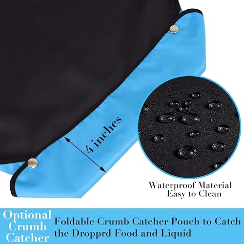 Miniatura 4 de Wentur Baberos para adultos lavables para hombres, divertidos baberos para adultos para comer con atrapasamigas, regalos de cumpleaños para hombres