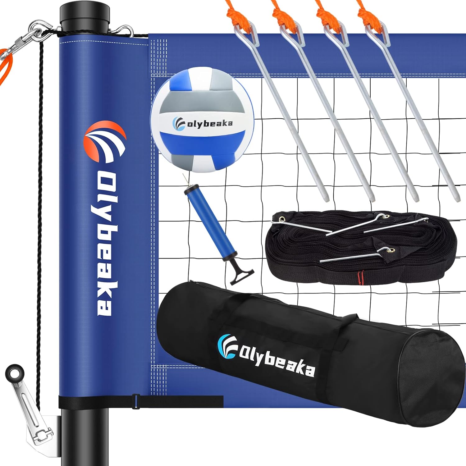 Olybeaka Portable Volleyball Net Outdoor Heavy Duty