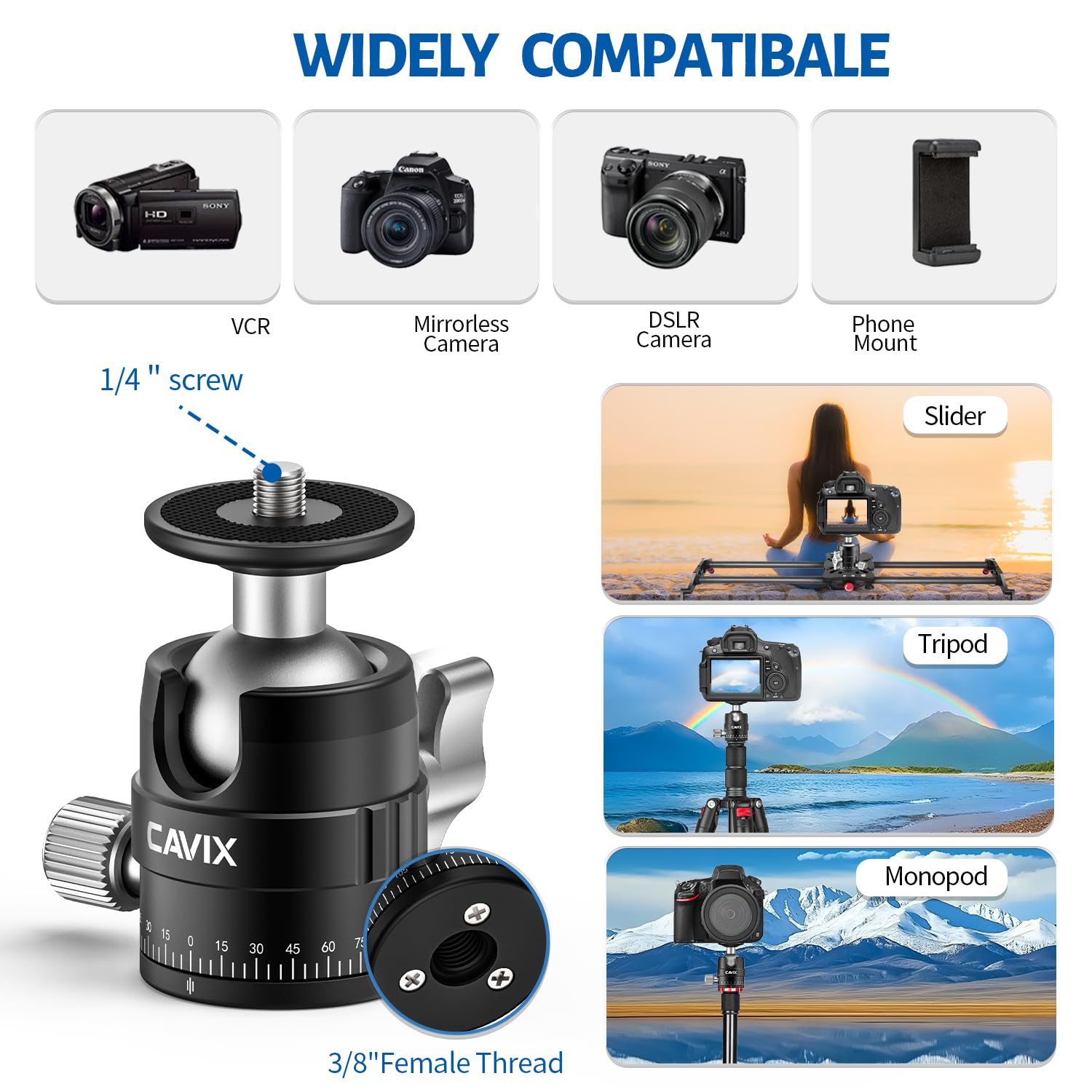 Arca-Swiss Ball Head Camera Tripod Heads For Sale