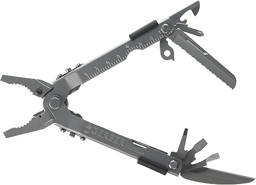 Gerber 07505G - Alicates multialicate con inserciones de carburo de tungsteno y funda de piel