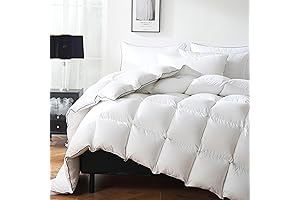 DOWNCOOL 100% Cotton Cover Queen Size Feather Down Comforter