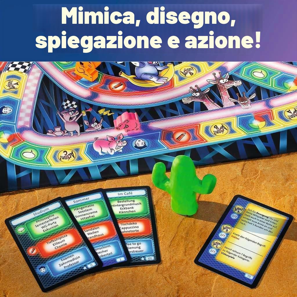 Ravensburger 26772 - ippopotamo sulle montagne russe - gioco da tavolo per tutta la famiglia, gioco per adulti e bambini dai 10 ai 99 anni, per 3-12 giocatori - gioco di società, gioco di Capodanno