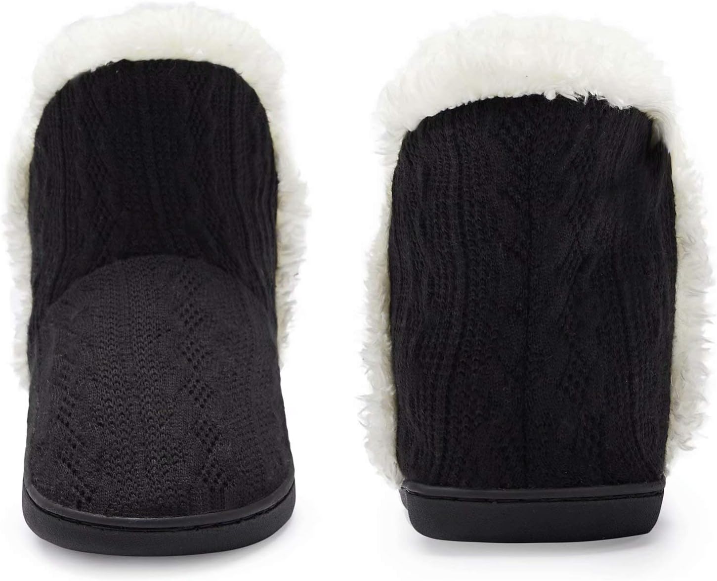 TUOBUQU Women Warm Bootie Slippers Fluffy Plush Indoor Outdoor Winter Booty Slippers - Image 5