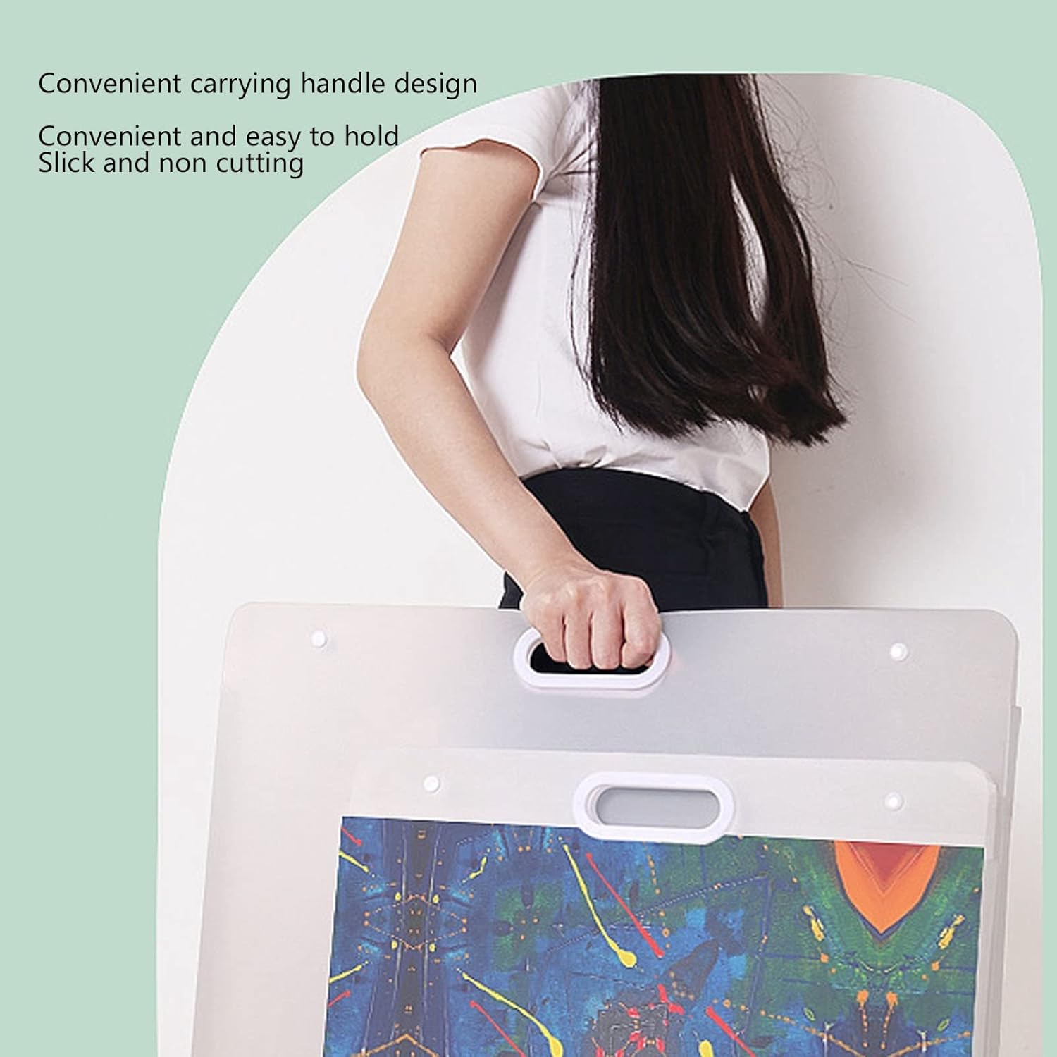 YOUTHINK Art Storage Case Large Plastic Art Portfolio Bag, Poster Storage Bag Artist Poster Organizer, for Drawing Sketch Photo Posters