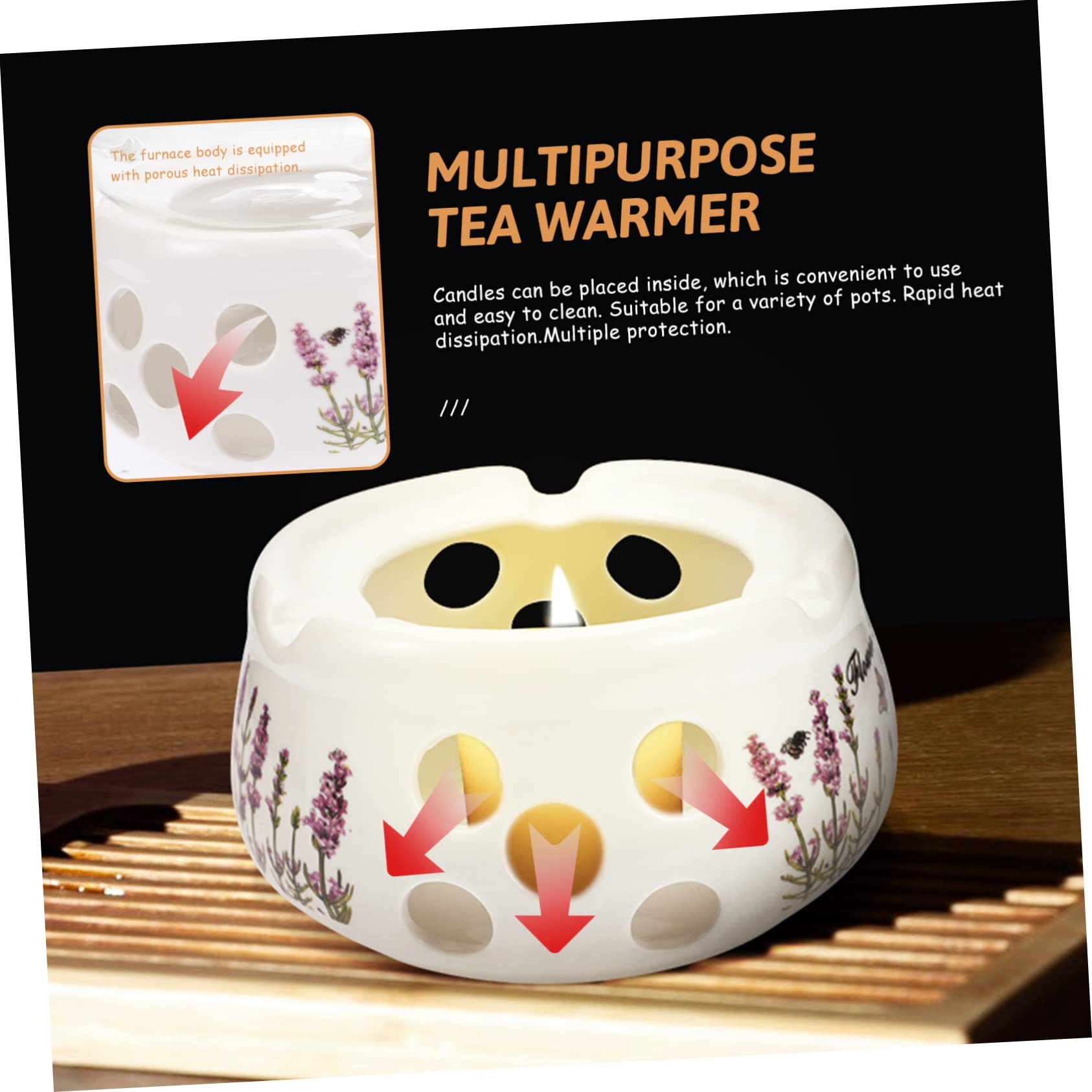 SHOWERORO Teiera Infusore Ceramico Bollitore Per Tè Sfuso Per Infusi E Tisane Set Da Ufficio Con Colino