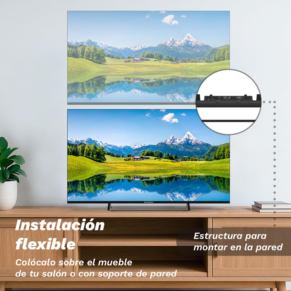Grunkel televisor QLED 50¨ Smart TV 4K UHD 5025WLEDW con Sistema operativo webOs