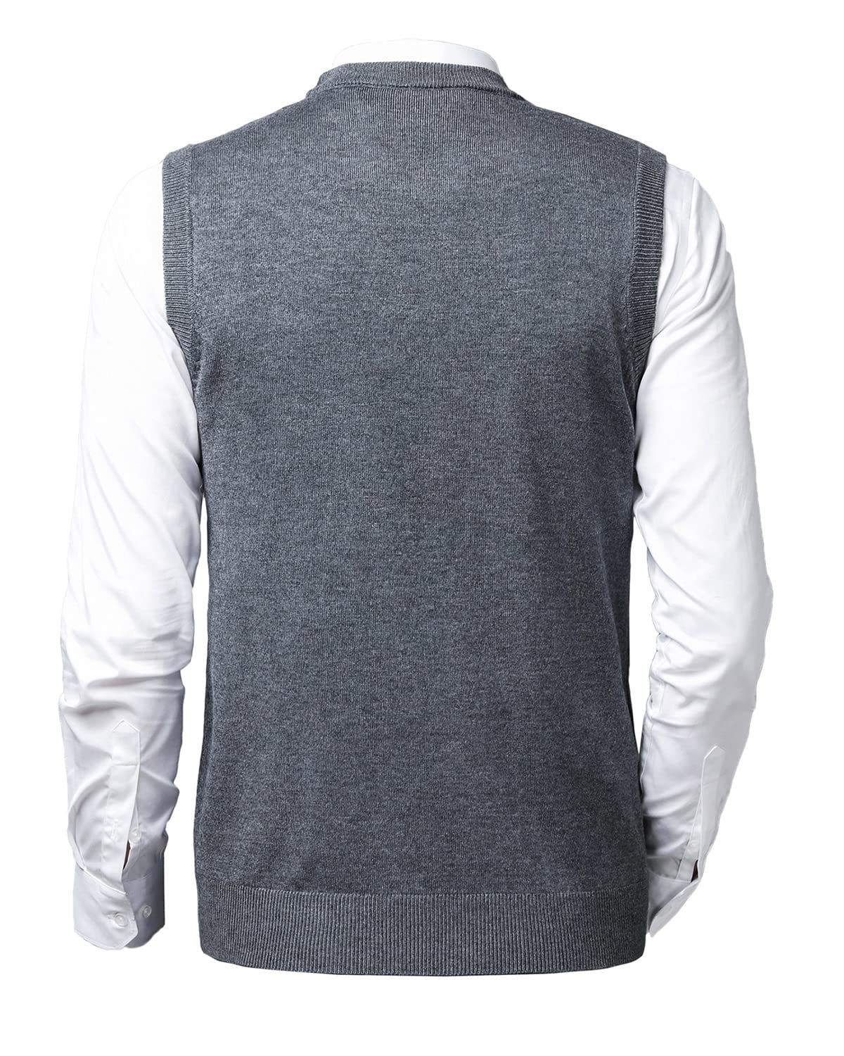 Herren Pullunder Strickweste Ärmellose Klassische Pullover Weste Freizeit Gestrickte Business West Slim Fit Einfarbig Gentleman Wollweste Herbst Winter