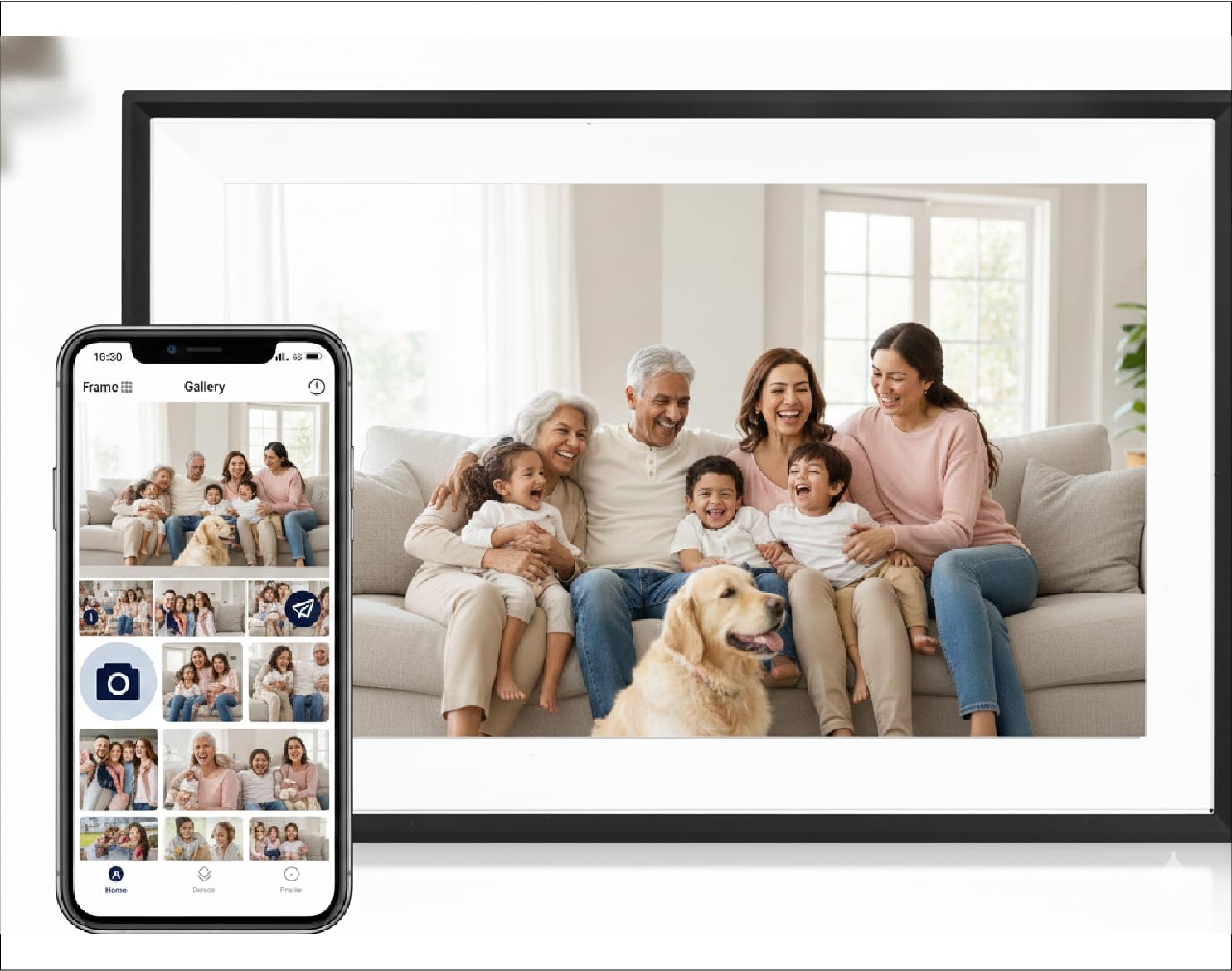 10.1" Digital Picture Frame for Families – WiFi Touchscreen Photo Display for Parents & Grandparents, Instantly Share Photos & Videos from Anywhere