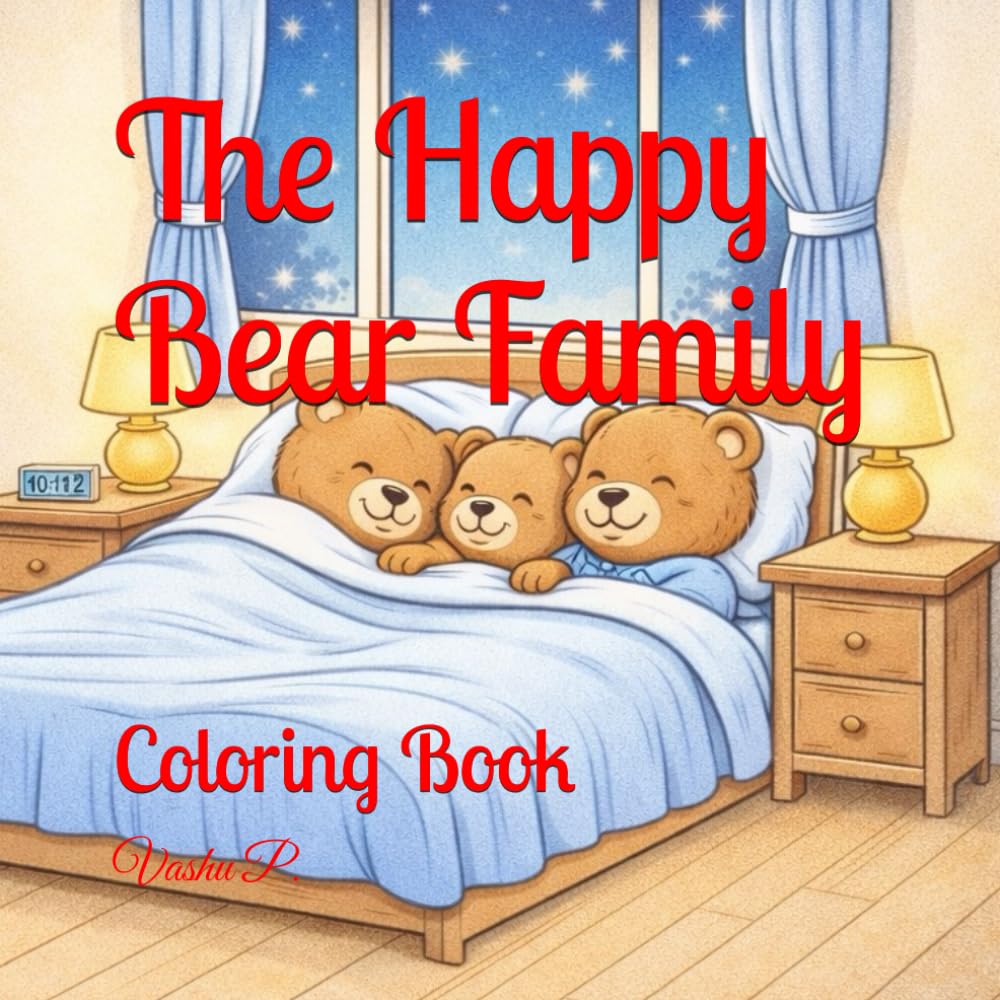 The Happy Bear Family: Coloring Book