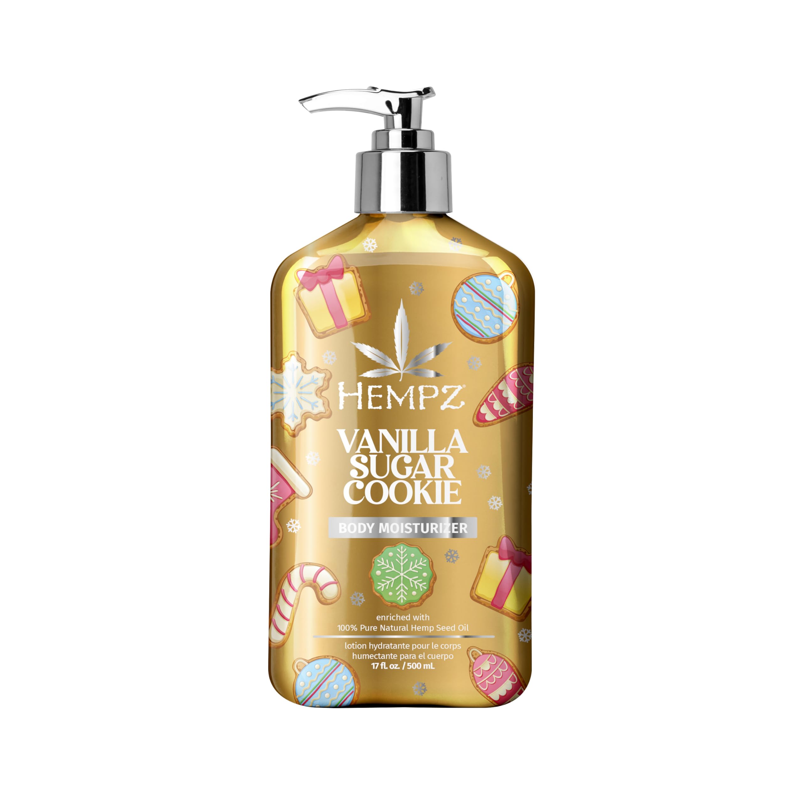 Hempz Vanilla Sugar Cookie Body Moisturizer, Body Lotion, Fall Skin Care for Men & Women, Limted Edition, 17 fl.oz.
