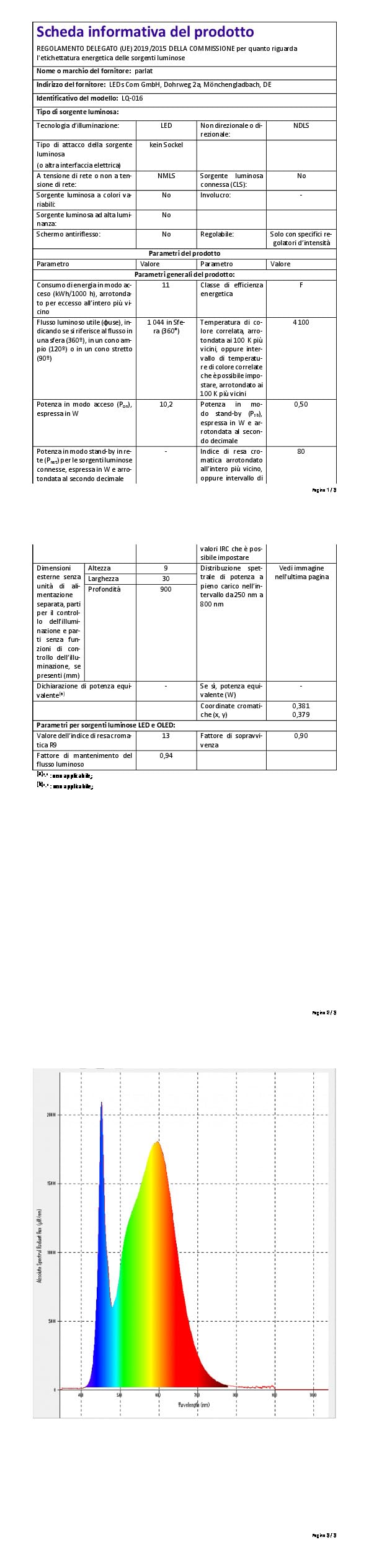 ledscom.de Luce sottopensile a LED SIRIS nero opaco, piatto, 90cm, 1044lm ciascuno, bianco Set di 2