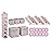 Delta Children Nursery Storage 48 Piece Set - Easy Storage/Organization Solution - Keeps Bedroom, Nursery & Closet Clean, Infinity Pink