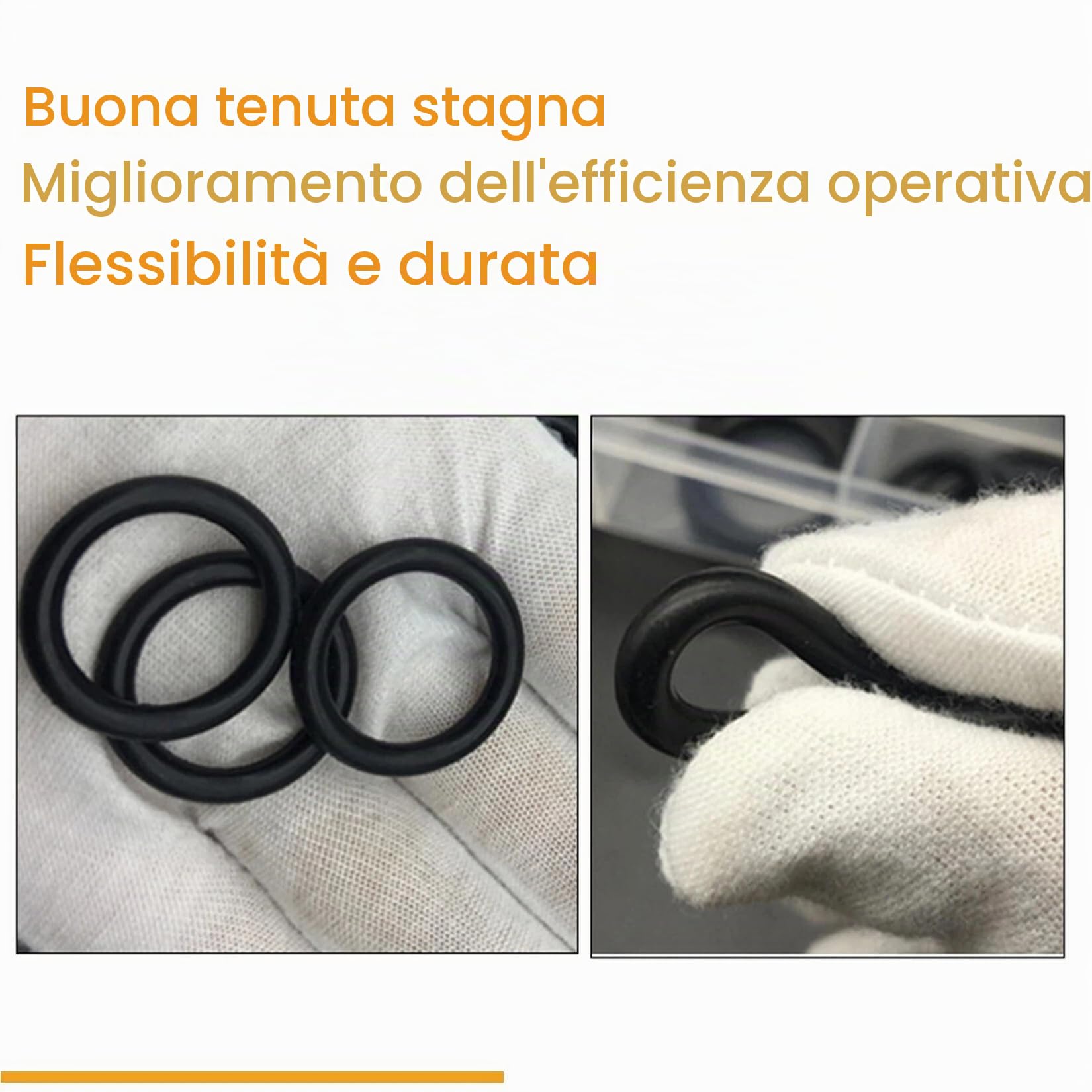 250 Pezzi Rondelle in Gomma di 15 Misure, Gommino Elettrico Guarnizioni Anello Set, Rondella O-ring per Rubinetti da Cucina Impianti Idraulici
