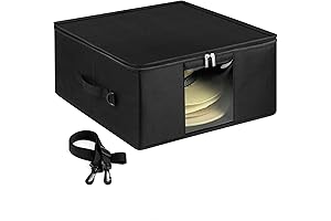 Teraves Hat Box for Women: Expandable Hat Storage for Cowboy Hats (Black)