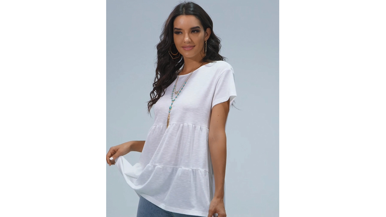 Defal-Womens-Summer-Short-Sleeve-Loose-T-Shirt-High-Low-Hem-Babydoll-Peplum-Tops