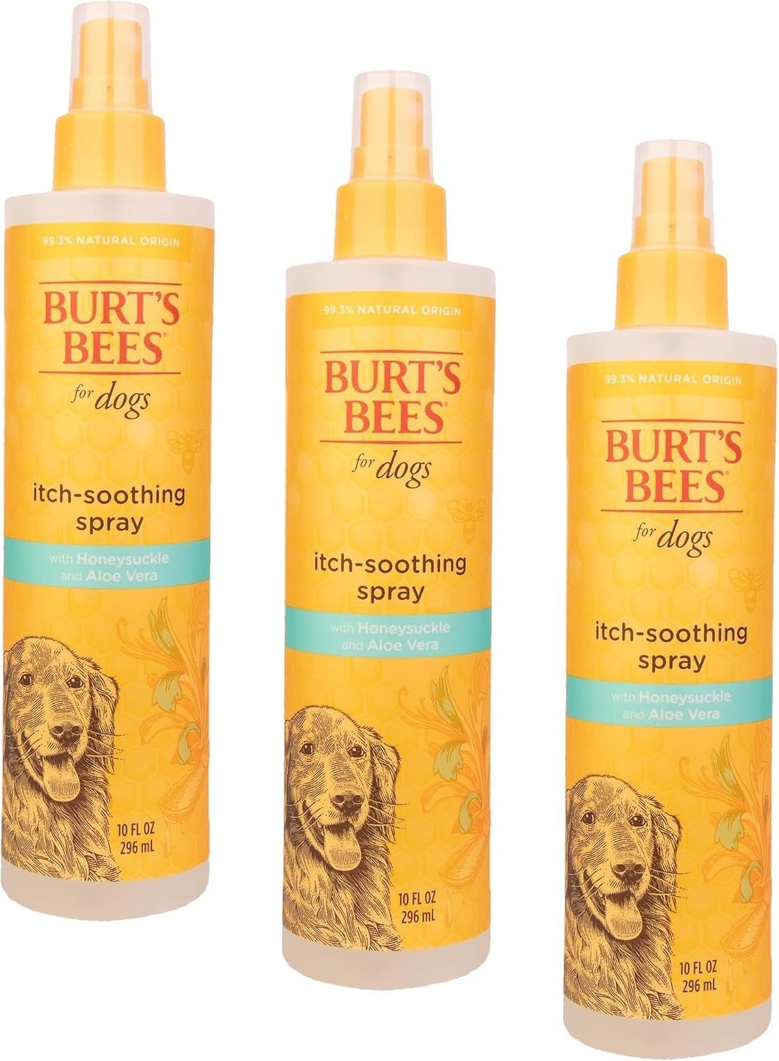 BURT'S BEES FOR PETS Itch Soothing Dog Spray, Honeysuckle Aloe, 10 Fl Oz (Pack of 6)