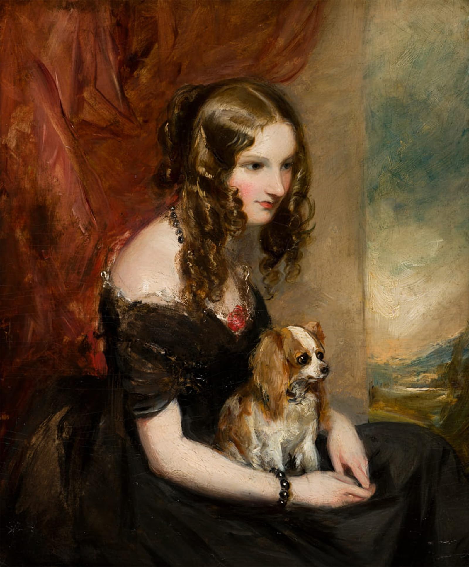 SERENDIPITP Vintage Wall Art Canvas Nordic Poster Canvas Print Picture Portrait of the Hon Selina Weld Forester Viscountess and Later Countess by Francis Grant Wall Art Poster for Home Decor 60x90cm