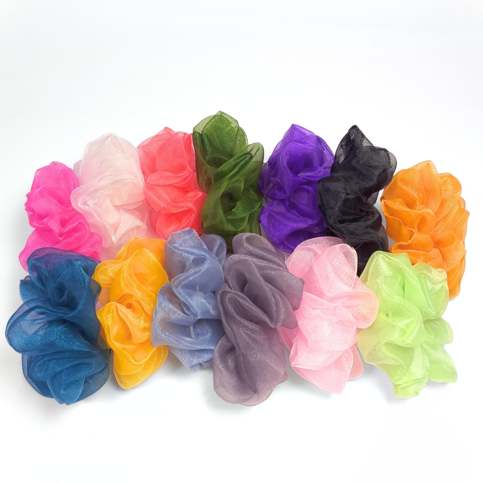 Dvabeautyshop Organza Scrunchies for Women, Gift hamper for Women, same colors as image (Hues)