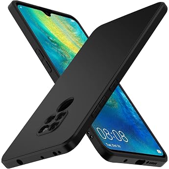 ivoler Silicone Case for Huawei Mate 20 with Camera Protection Ultra Thin Soft Shockproof Protective Case Flexible TPU Matte Black Mobile Phone Case Scratch-Resistant Case Cover