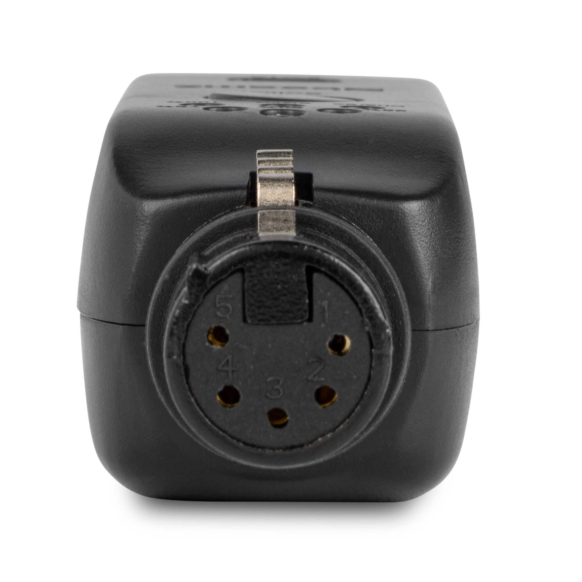 BeamZ WD1M-5 + WD1F-5 + WCS1 – Pack DMX inalámbrico 1 transmisor, 7 receptores y estación de carga para 8 dongles EazyLink batería USB-C iluminación DJ escenario sin cables, color negro