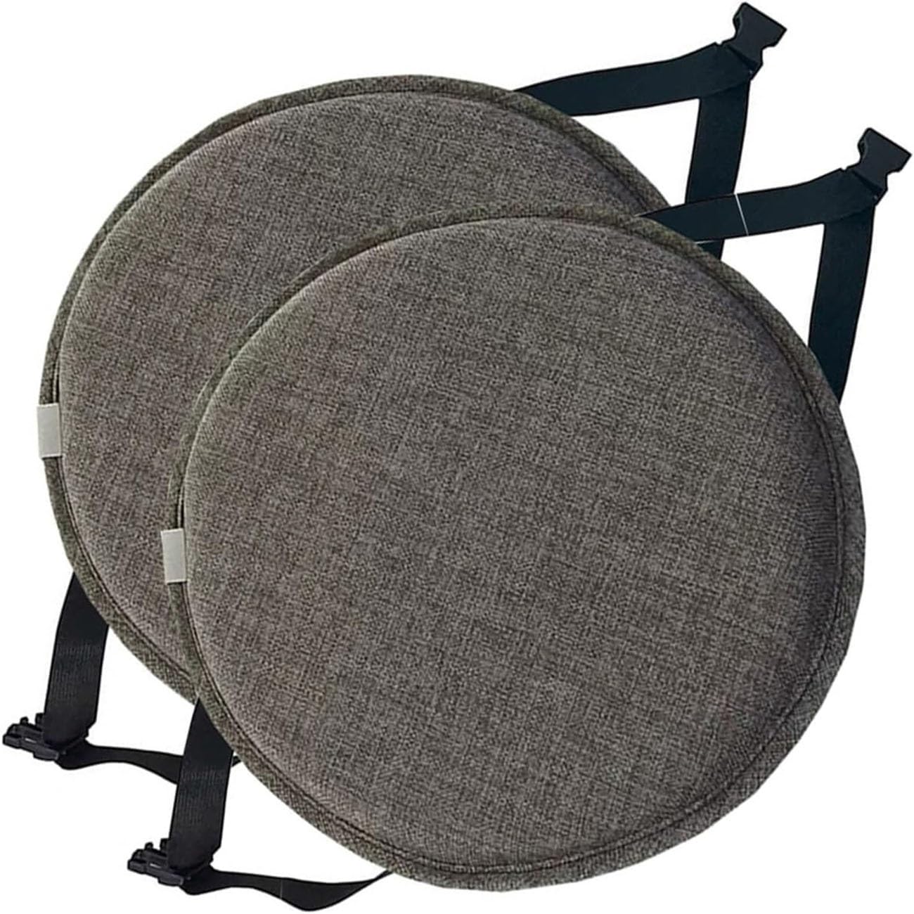 Set of 1/2/4 Chair Pads for Dining Room - Round Comfortable Memory Foam Non Slip Kitchen Seat Cushions With Machine Washable Cover And Ties,for Bistro Patio Office Coffee Shop(Color3,45cm (2pcs))