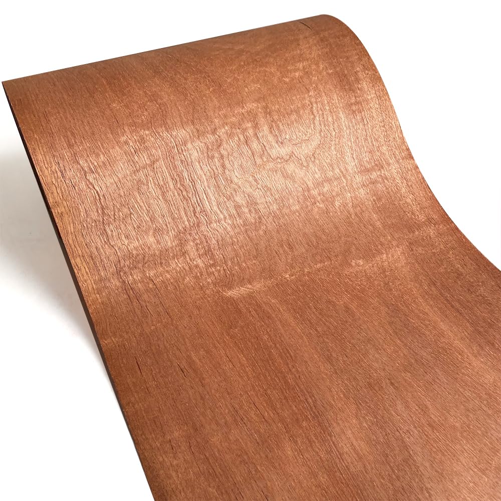 Chapa de sapeli Natural de 35cm de Ancho, Hoja Fina de Madera, Altavoz Artesanal, Guitarra, Muebles de renovación Hechos a Mano, Panel de Piel de 240cm
