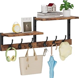 2 Tier Entryway Hanging Hook Rack (6 Hooks) Price In India