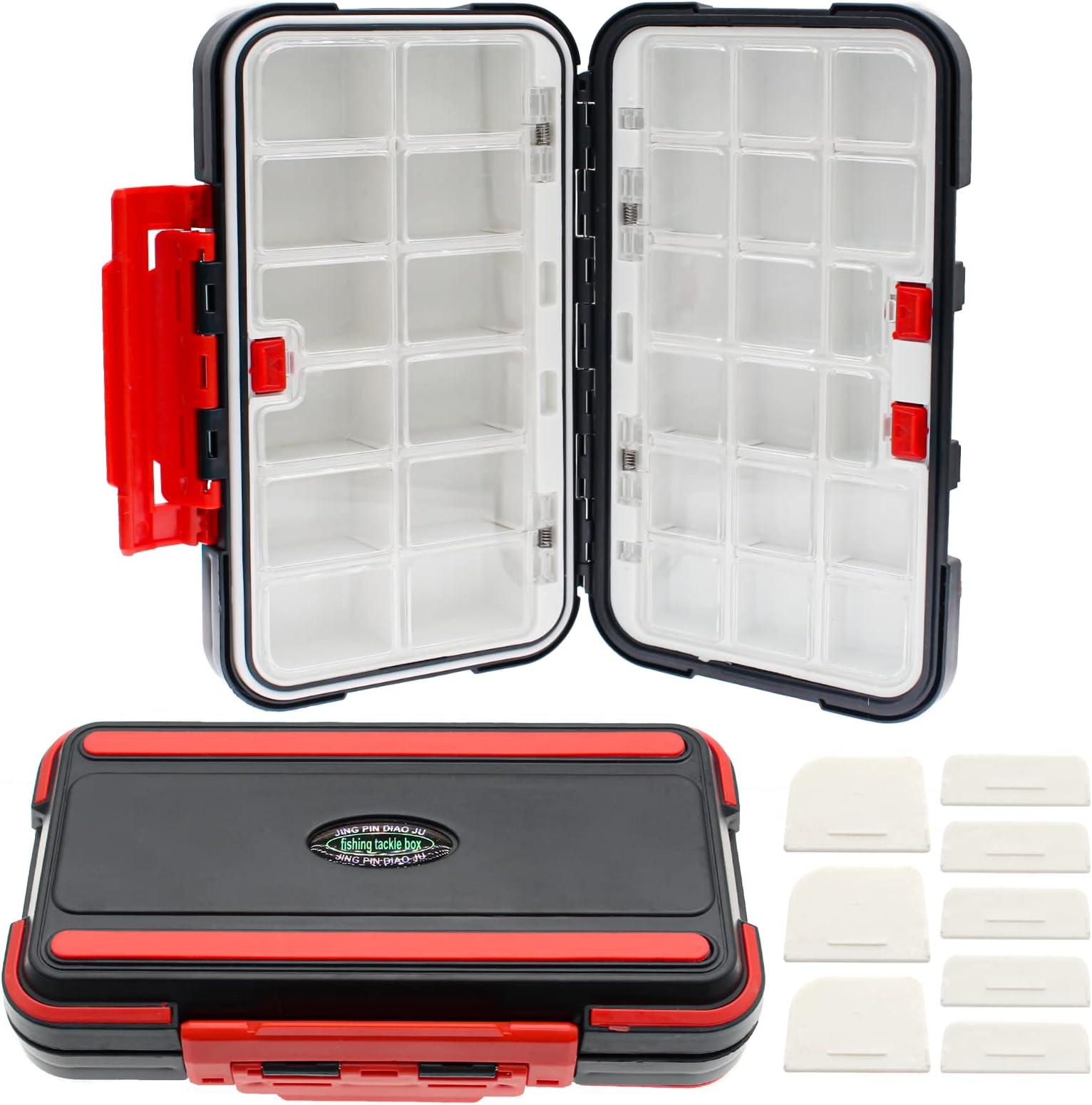 Small Fishing Tackle Box Organizer with Removable Dividers