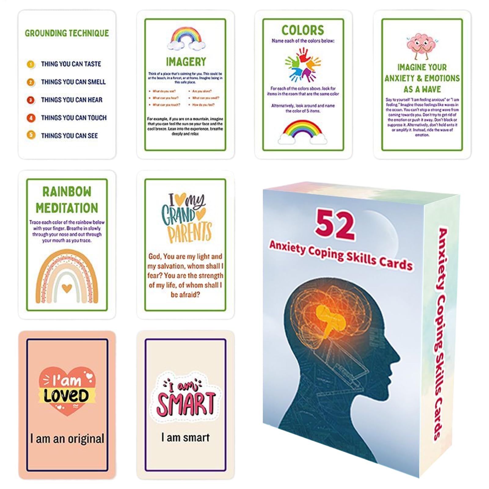 Mental Health Cards Development Toys Table Games Stress Relief Brain Health