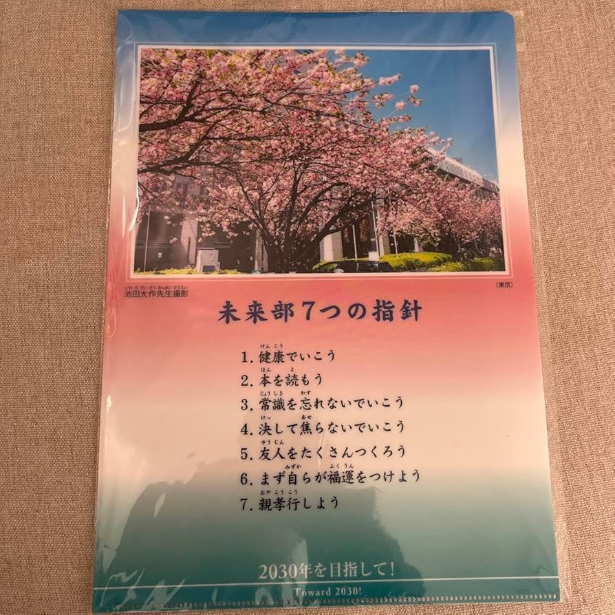 Amazon.co.jp: 池田大作先生撮影未来部7つの指針 クリアファイル