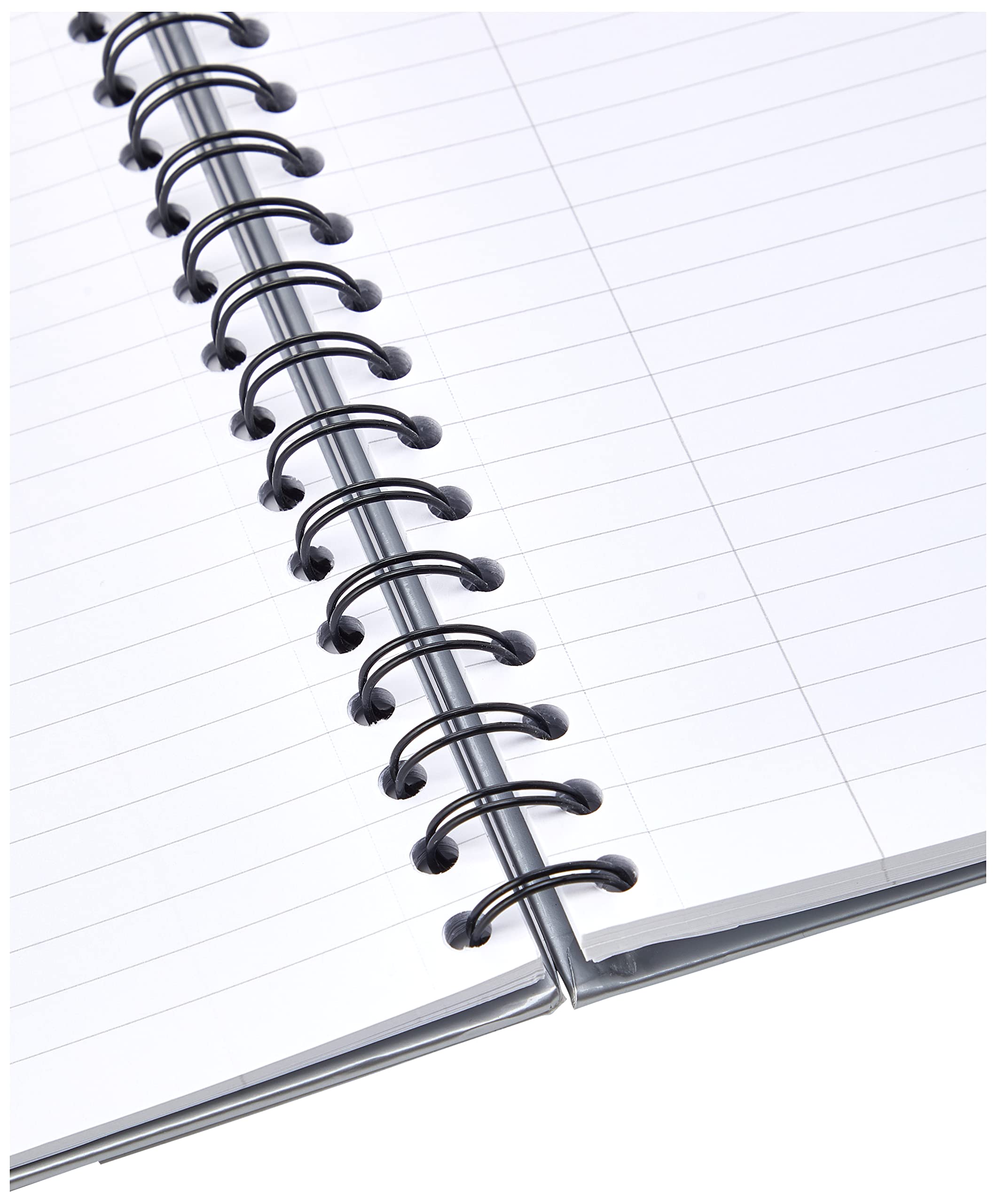 Pukka Pad - Cuaderno de espiral doble de tapa dura (5 unidades, A4, 160 hojas microperforadas, raya de 8 mm, 90 g/m², con margen), color plateado