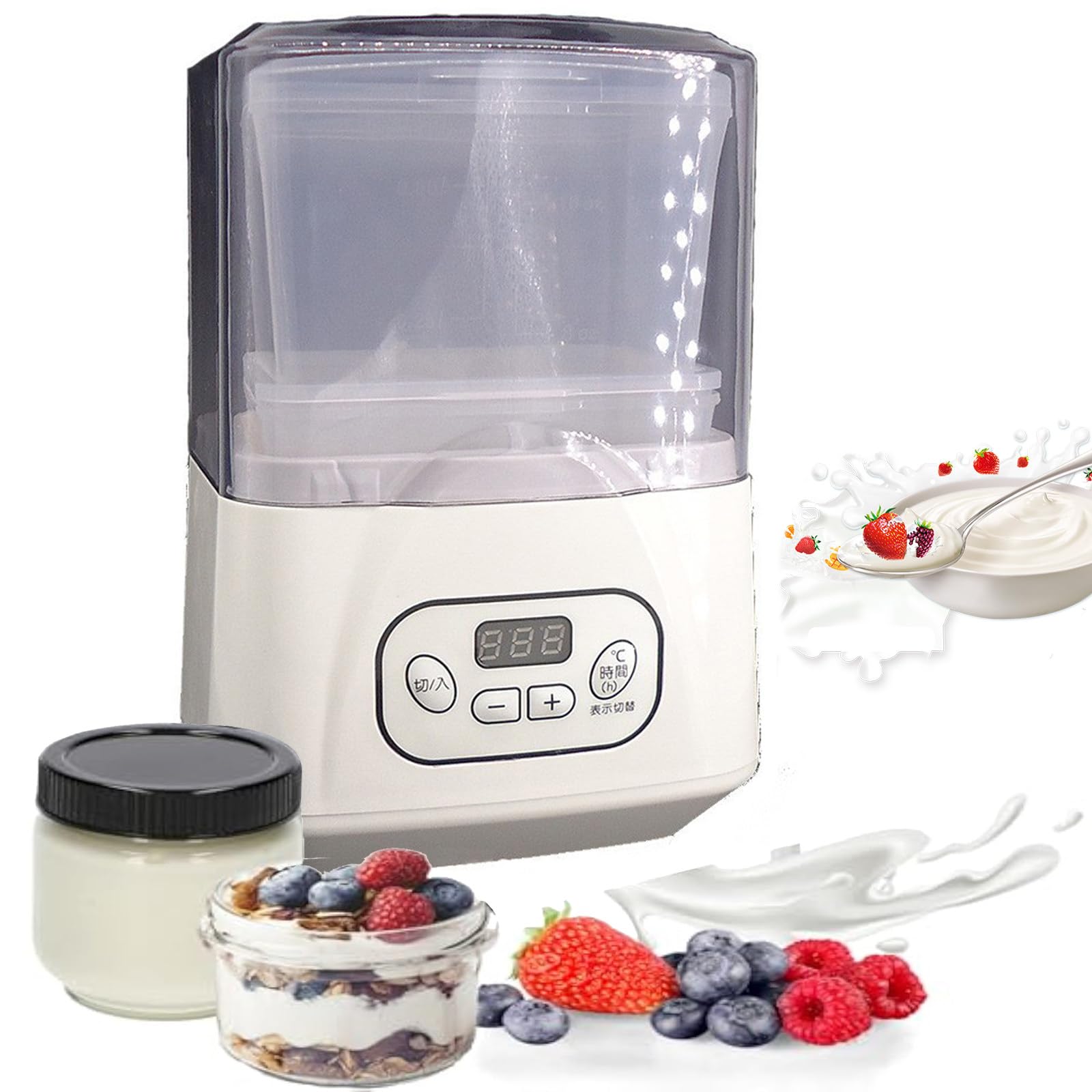 W Pełni Automatyczny Jogurtownica 1l - Domowy Jogurtownica Z Regulacją Temperatury - Fermentator Multicooker Natto - Elektryczna Jogurtownica DIY