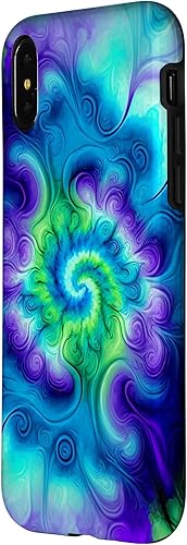 Miniatura 8 de Funda para iPhone 12 Pro Max con diseño de teñido anudado color azul cian morado verde