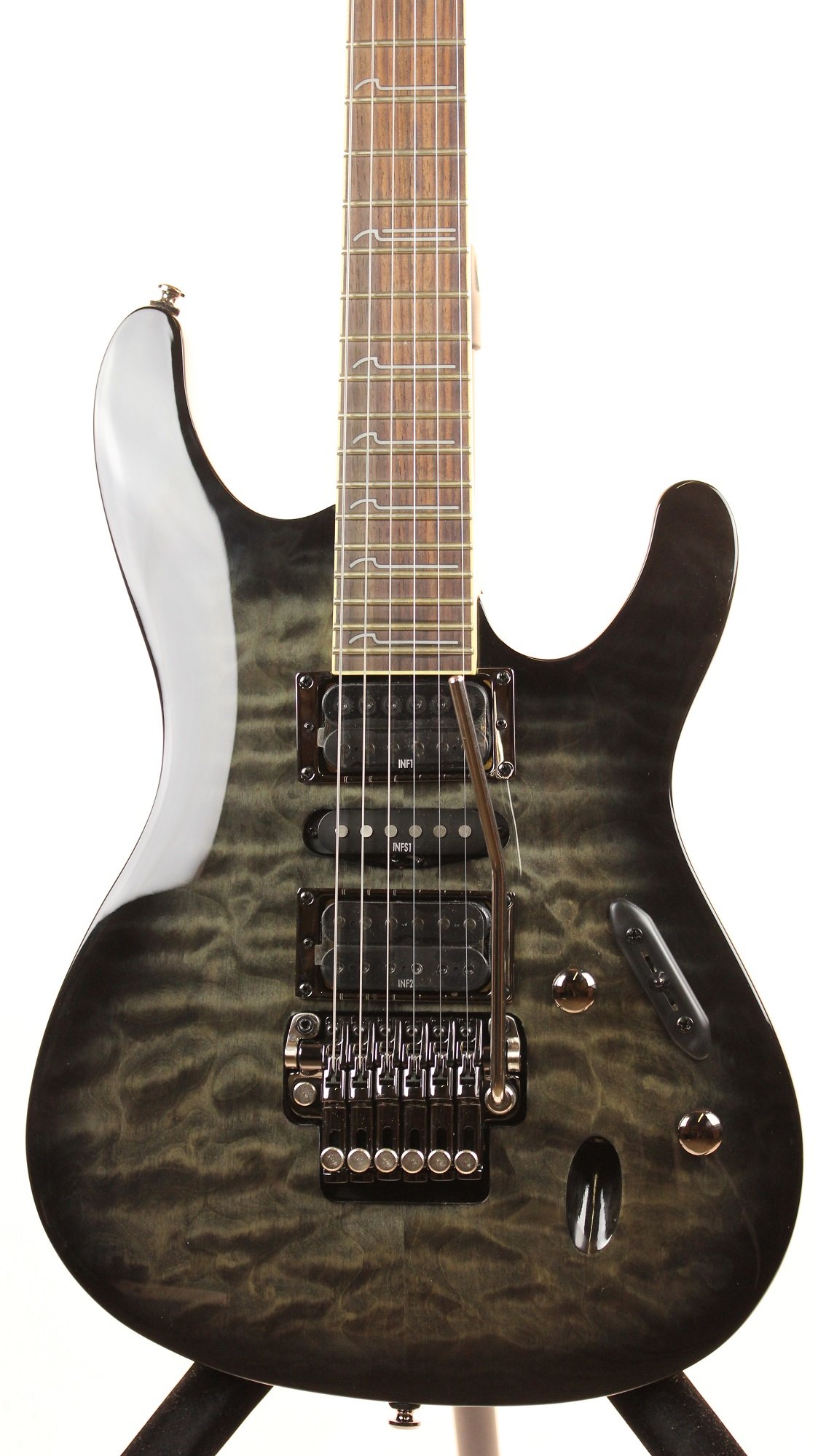 Ibanez s570dxqm Guitarra Eléctrica transparente Gray Burst