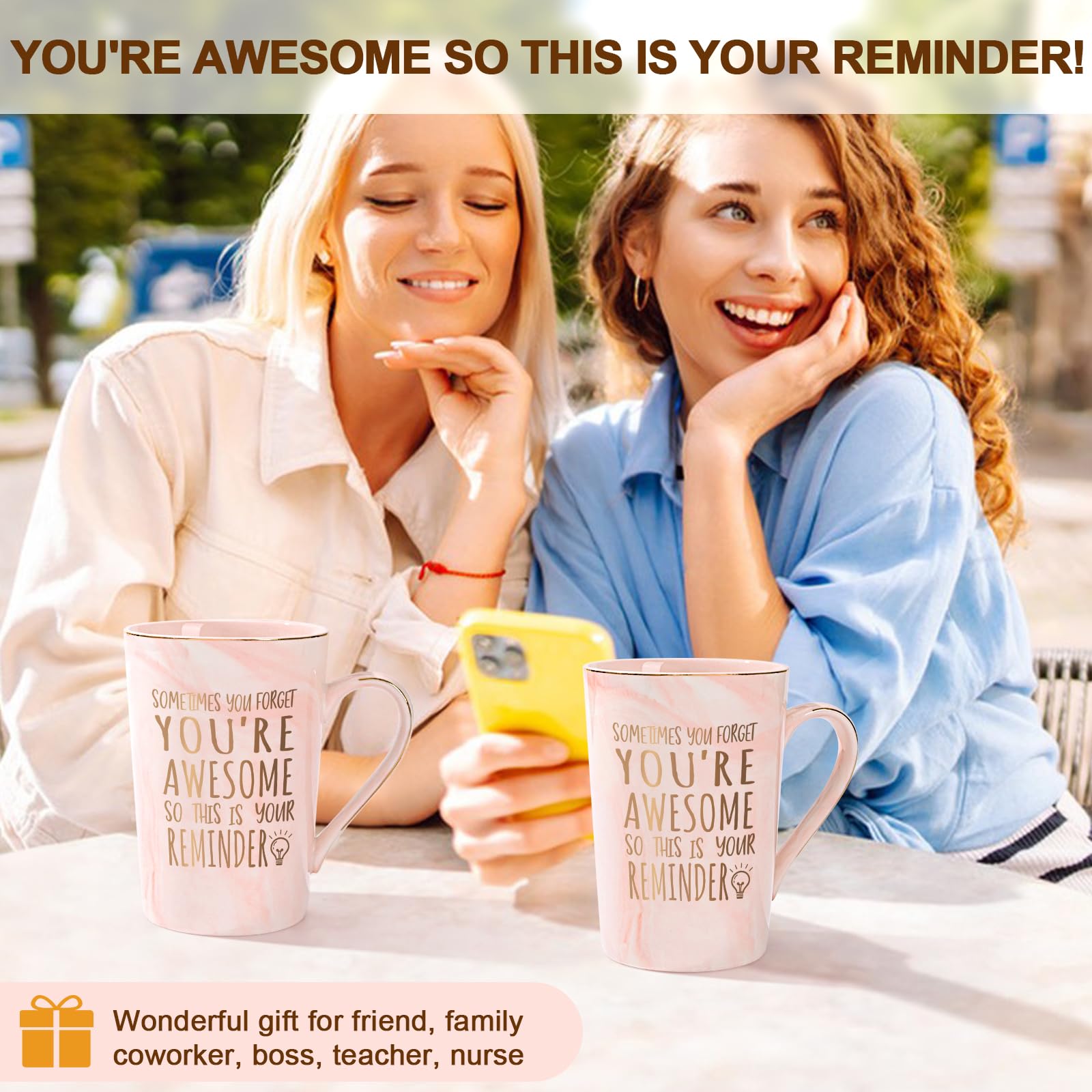 Prezenty z podziękowaniami dla kobiet, 'Sometimes You Forget You are Awesome', prezenty gratulacyjne, prezenty dla pracowników, inspirujące prezenty zachęcające dla kobiet, przyjaciół, współpracowników z pudełkiem prezentowym