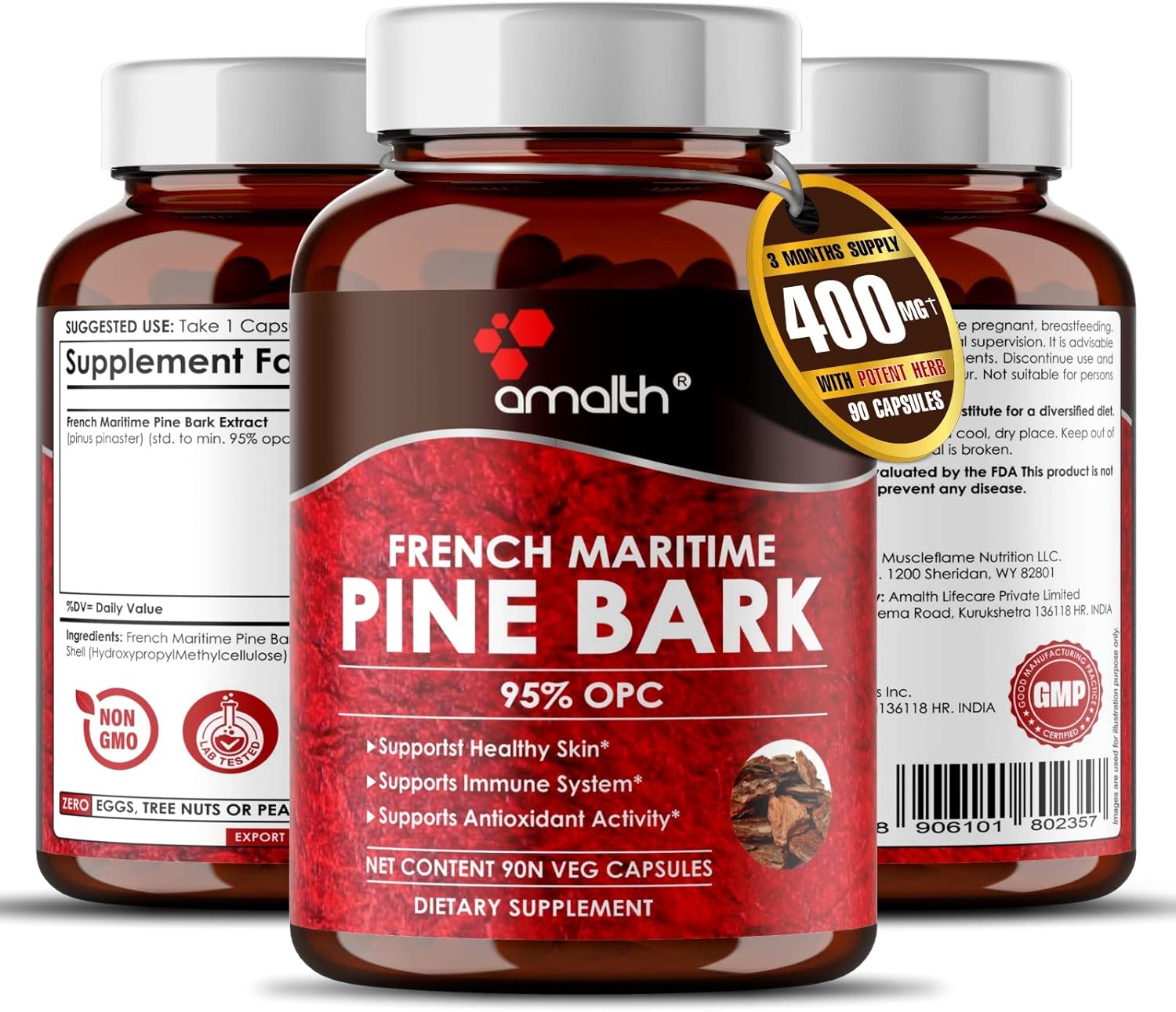 AMALTH Extra Strength French Maritime Pine Bark Extract