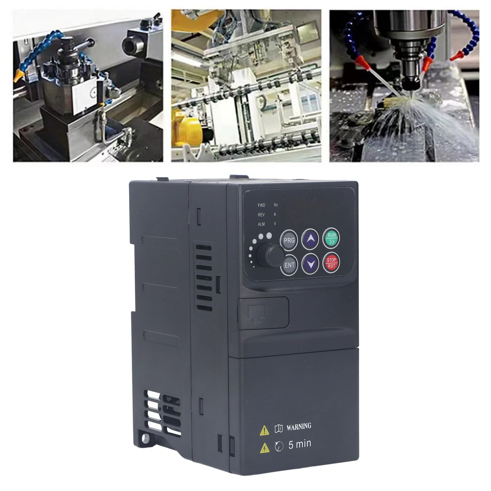 Generic Unidad de Frecuencia Variable Inversor Trifásico Eficiente de 0,75 KW para Control de Motores con Panel de Visualización Digital y Material Resistente Al Fuego