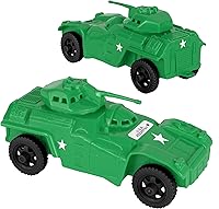 Vista 15 de TimMee Recon Patrol Coches blindados OD Verde y Bronceado Ejército Plástico Hombres Scout Vehículos
