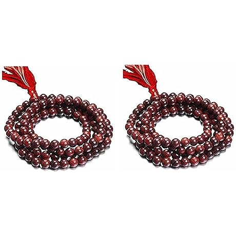 Rose Wood Jaap Mala 108+1 Bead Necklace - Prayer and Meditation Aid