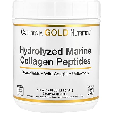 California Gold Nutrition Collagen Peptides Powder with Hyaluronic Acid, Support for Healthy Hair, Skin, Nails, Joints & Bones, Non-GMO, Gluten & Dairy Free, Unflavored, 17.64 oz (500 g)