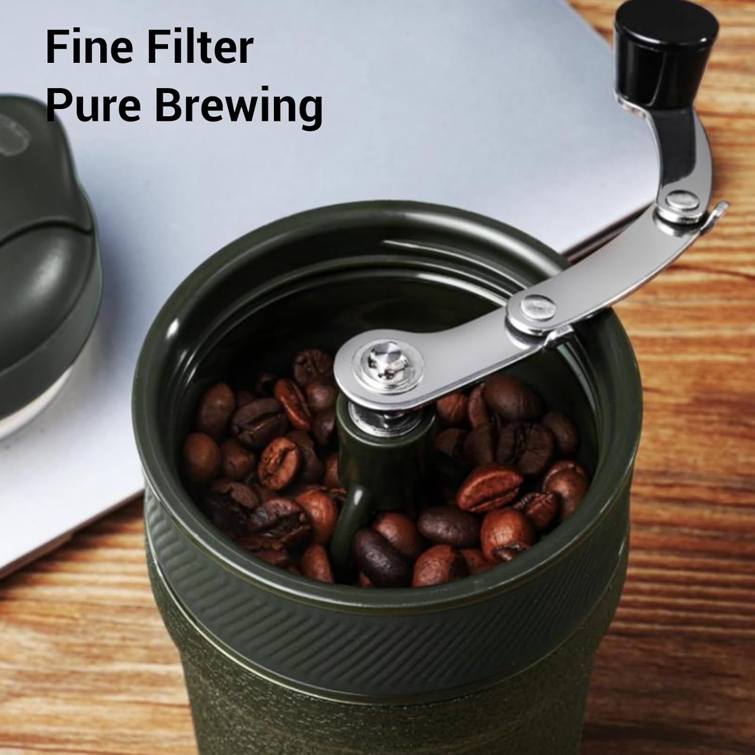 Electric Coffee Grinder, SpiceGrinder, One Touched Coffee Mill for Beans, Spiceand More, 300ML (Green)