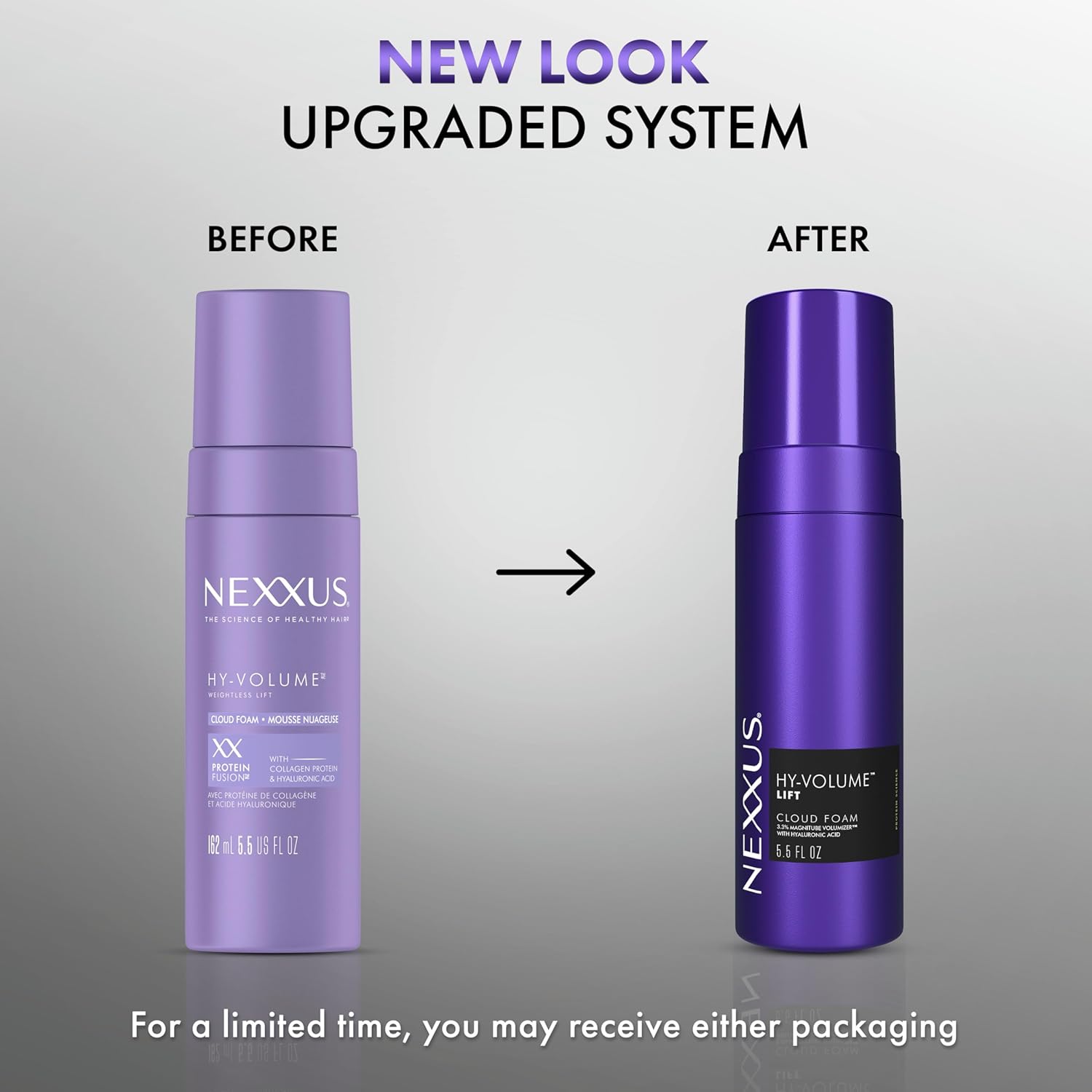 Nexxus Hy-Volume Cloud Foam Hair Foam for Lift and Volume For Flat & Limp Hair Hair Styling Foam Powered by Magnitube Volumizer Technology with Hyaluronic Acid 5.5 fl oz - Image 5