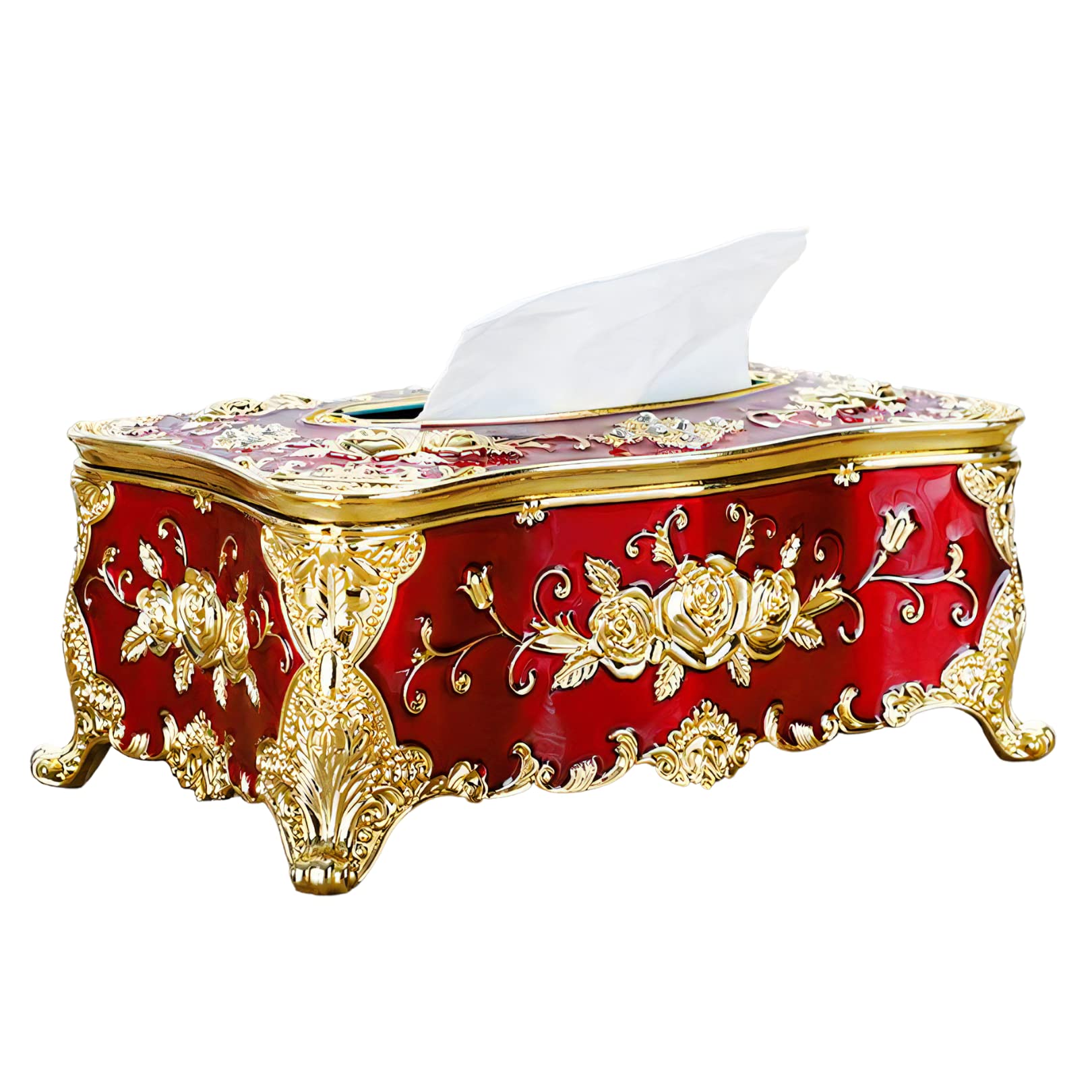 Amazon｜Charmoon ティッシュケース 花 薔薇 ローズ 姫系 北欧