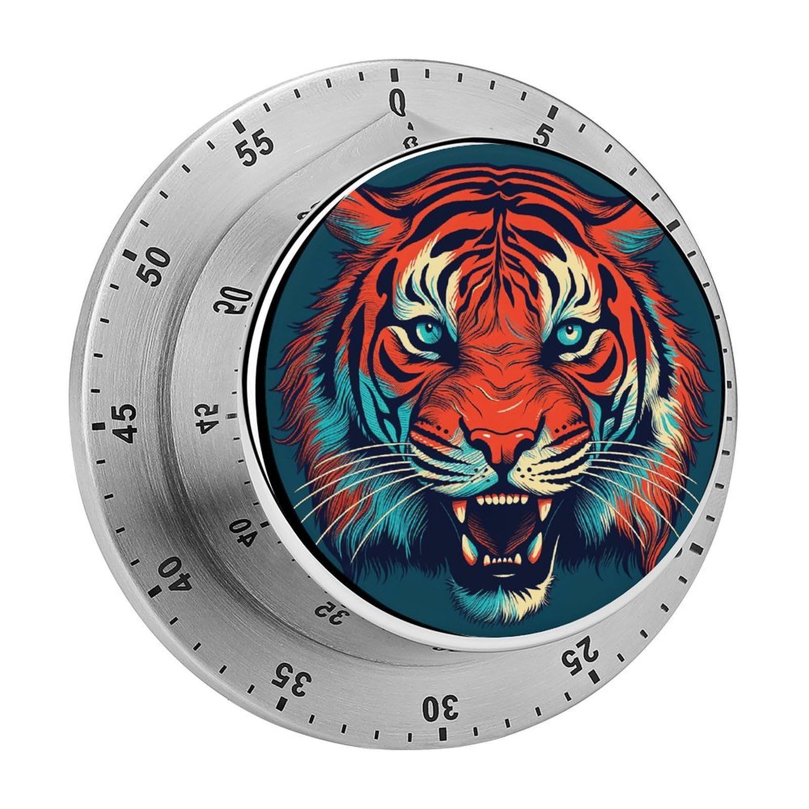 Big Red Tiger Kitchen Timers Magnetic Back Manual Countdown Timers for Classroom Home Gym Tanning