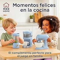Vista 6 de Children's Kitchen Set, Household Appliances Toy with Coffee Maker, Blender and Blender, Lights and Real Sounds, for Children 3+ Years, 19.5x15x13cm
