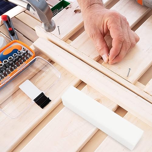 Miniatura 7 de LEXININ Bloque roscado de nailon grande de 11.8 x 2.4 pulgadas, bloque roscado de plástico UHMW, bloque de roscado rectangular de nailon sólido para