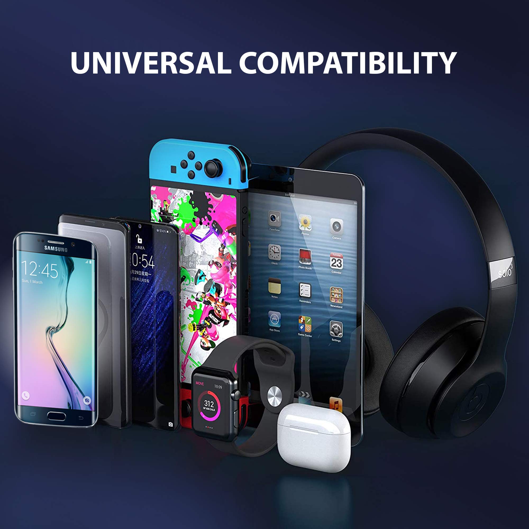 Portable AA Battery Travel Charger Compatible with Google Pixel 7a and Emergency Re-Charger with LED Light! (Takes 4 AA Batteries,USB Type-C) [White]